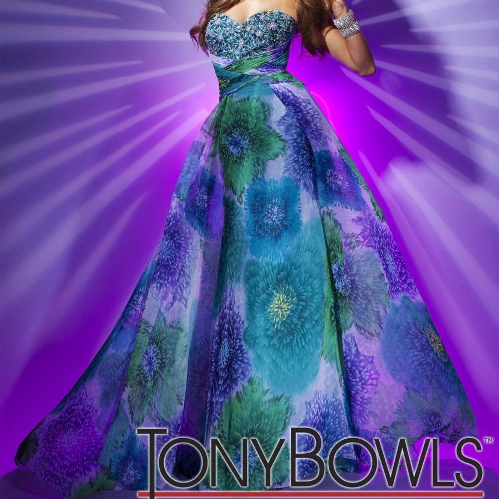Tony Bowls Multicolored Gown – Size 6